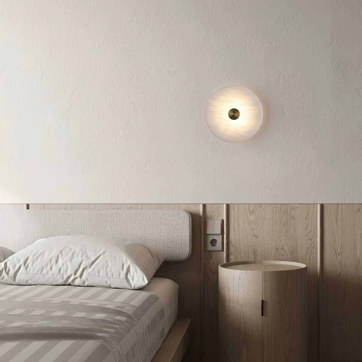 Selina Minimalistische plafondlamp van albast