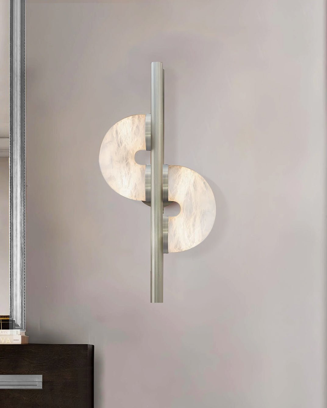 Ythar Dual Disc albasten wandlamp