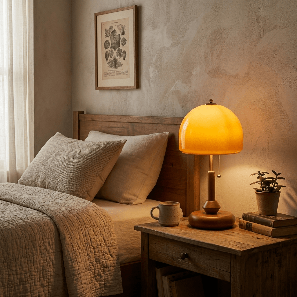 Marigold tafellamp van walnoot