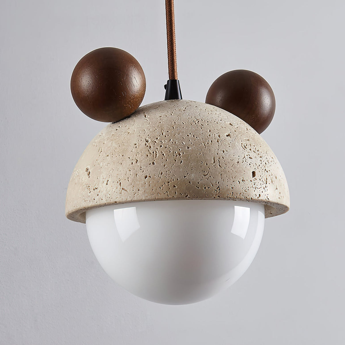 Lyraeus Mickey-hanglamp van travertin