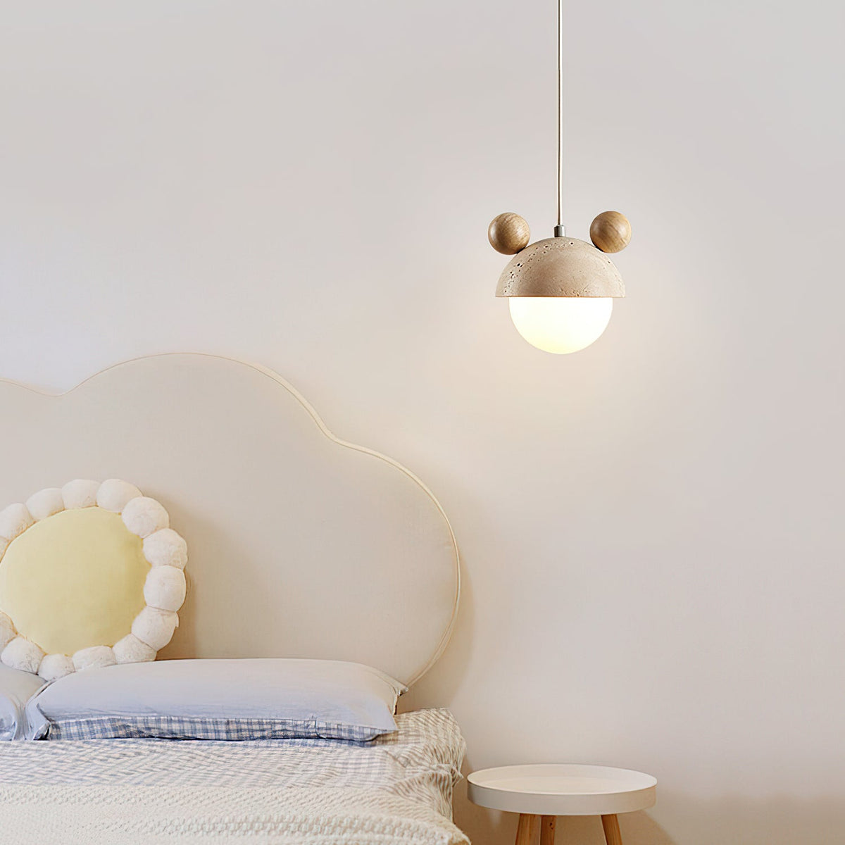 Lyraeus Mickey-hanglamp van travertin