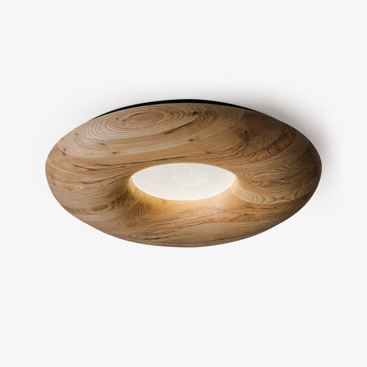 Zosora vlakke plafondlamp van walnoothout