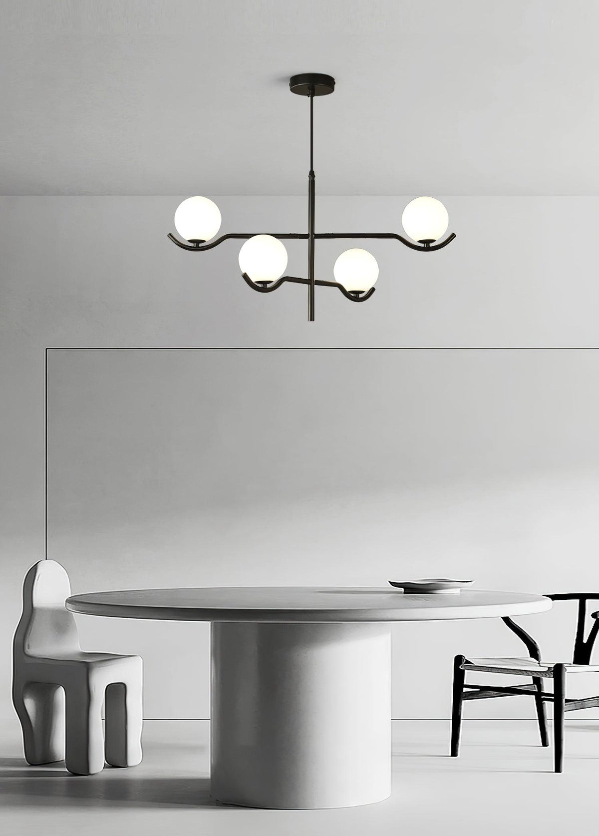 Kominex hanglamp met zwart glasframe
