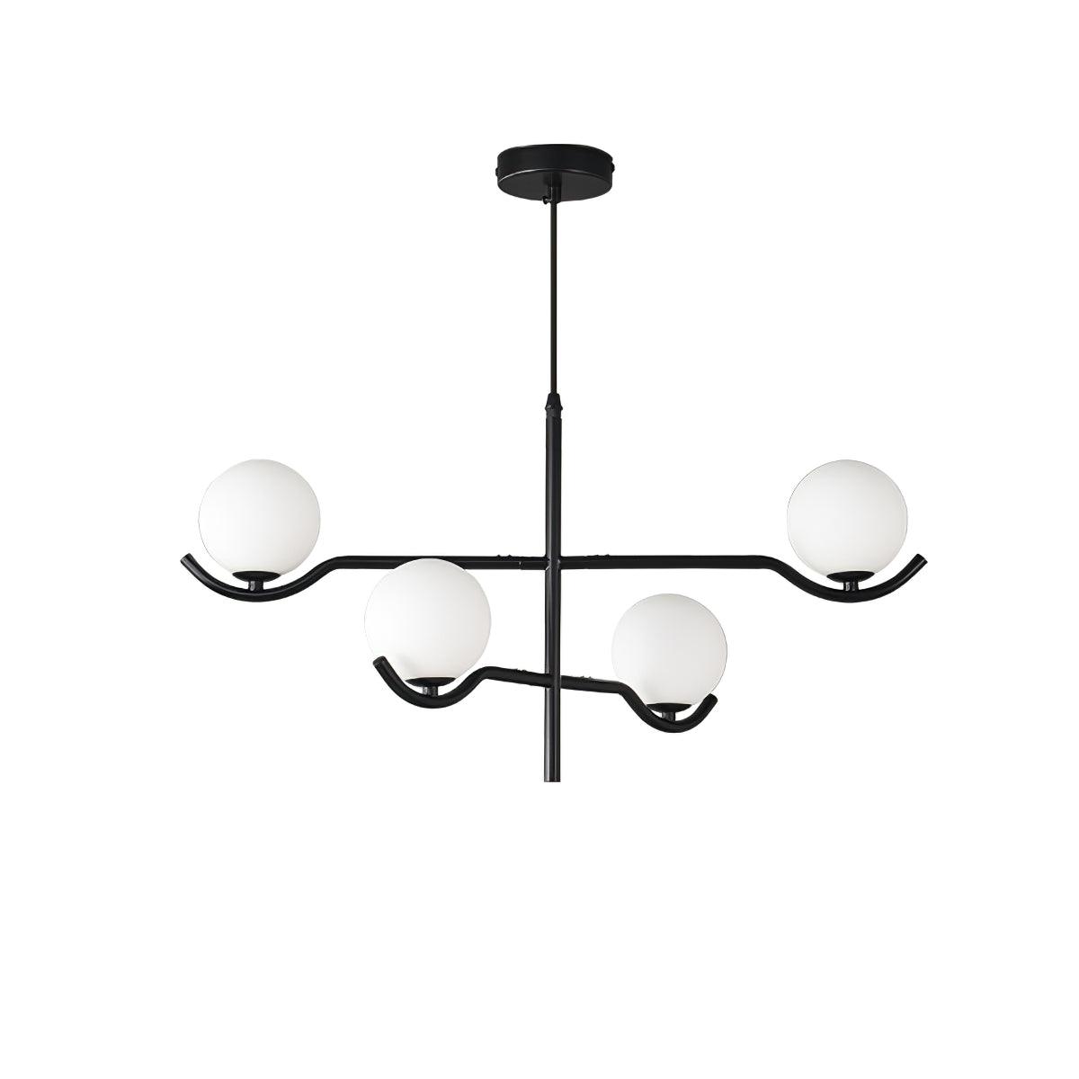 Kominex hanglamp met zwart glasframe