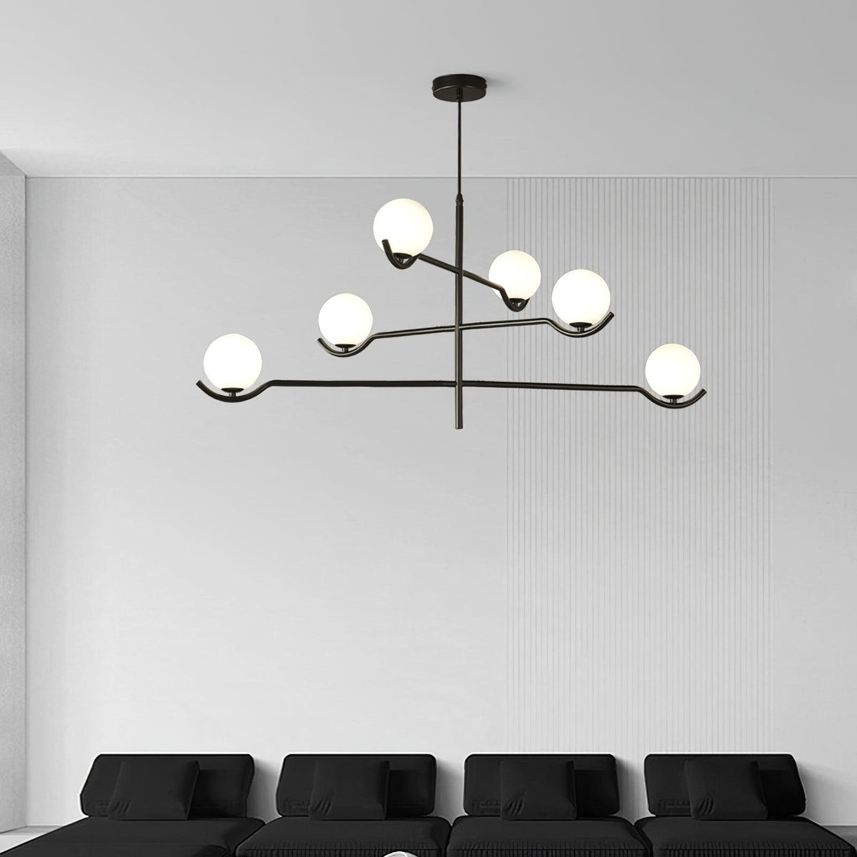 Kominex hanglamp met zwart glasframe