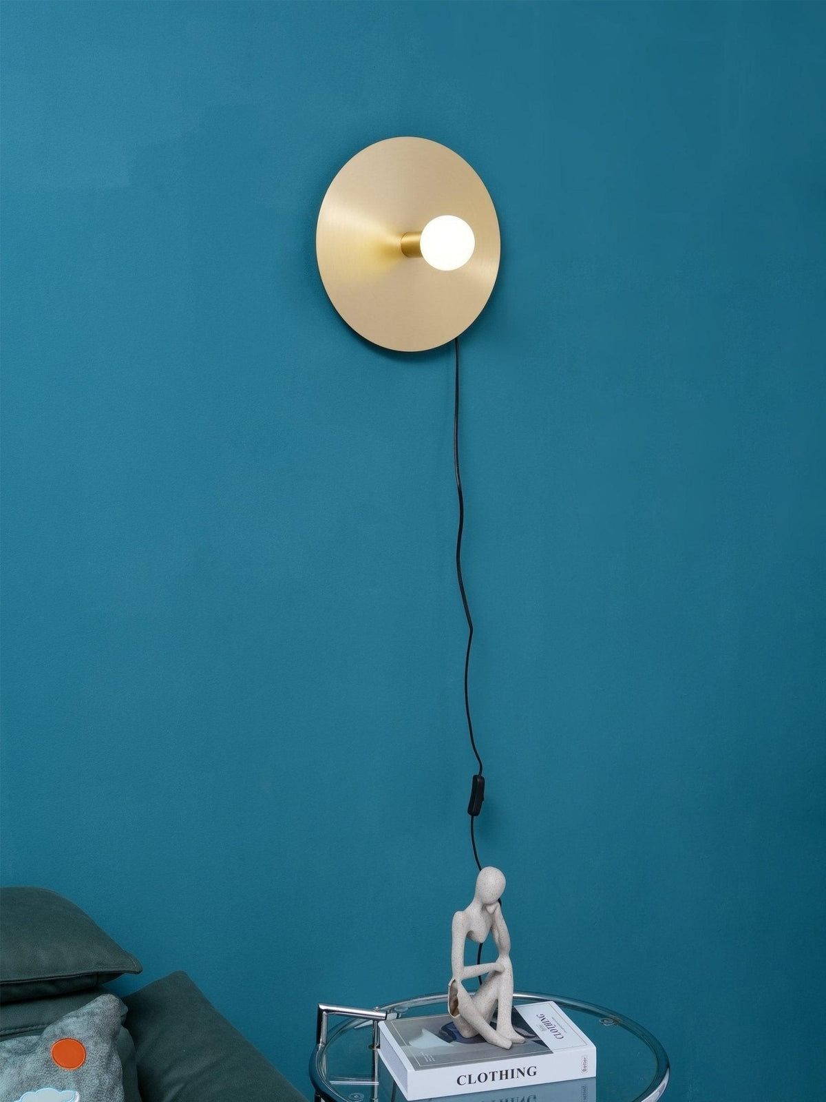 Soluise wandlamp messing blootliggende lamp