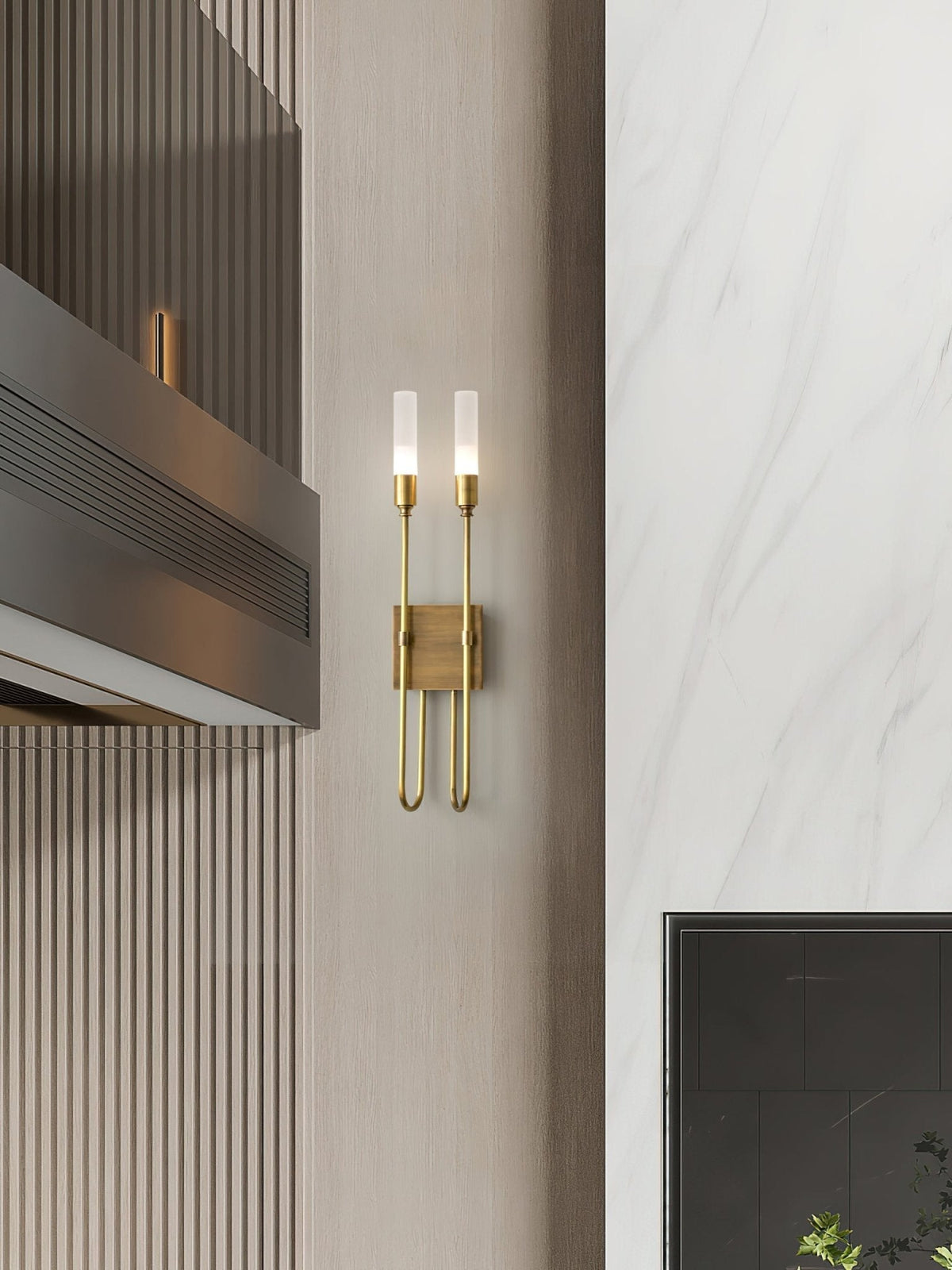 Yvori wandlamp met dubbele staaf minimalistisch