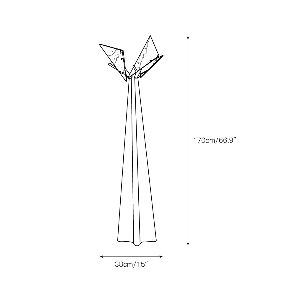 Spire vloerlamp met albasten kap