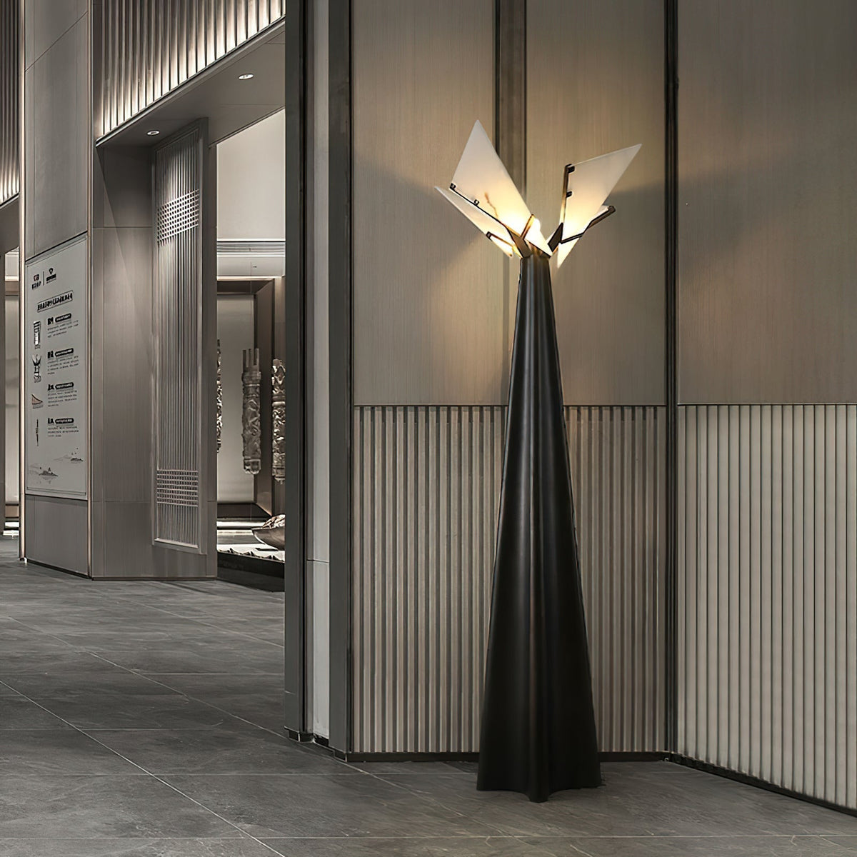 Spire vloerlamp met albasten kap