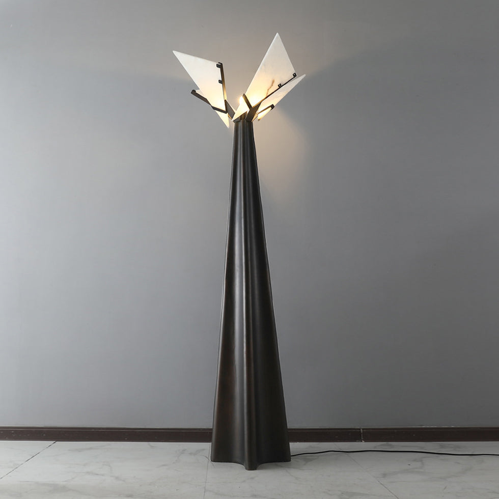 Spire vloerlamp met albasten kap