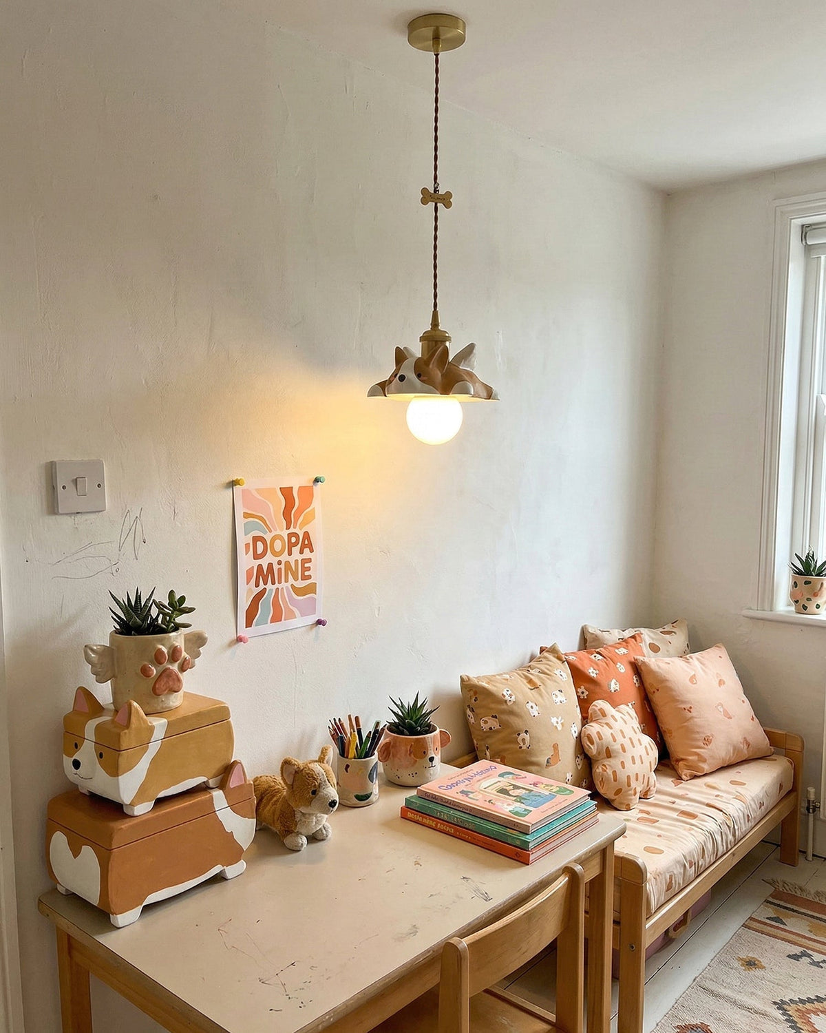 Orelelena hanglamp met vorm van een vleugentiger