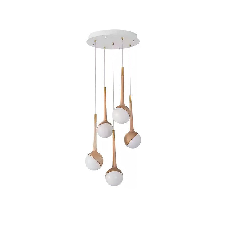 Rivenian kroonluchter met acryldruppels en LED
