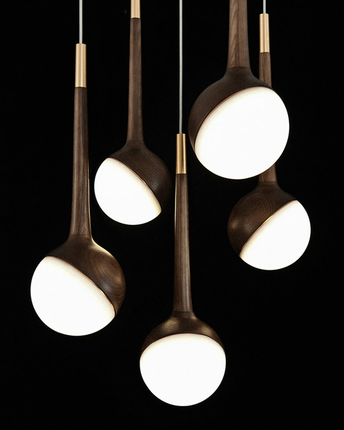Rivenian kroonluchter met acryldruppels en LED