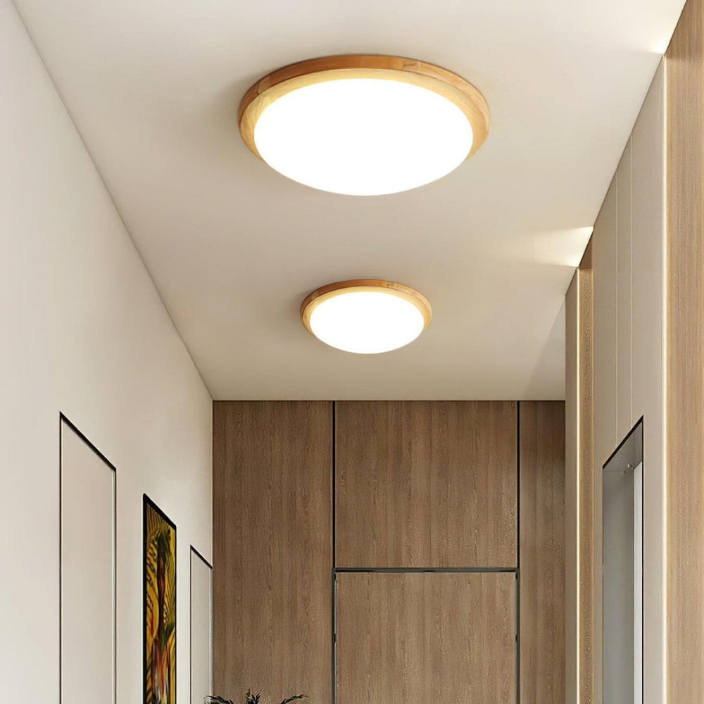 Ozawa Modern Eenvoudig Inbouwmontage Plafondlamp Hout Acryl Eetkamer