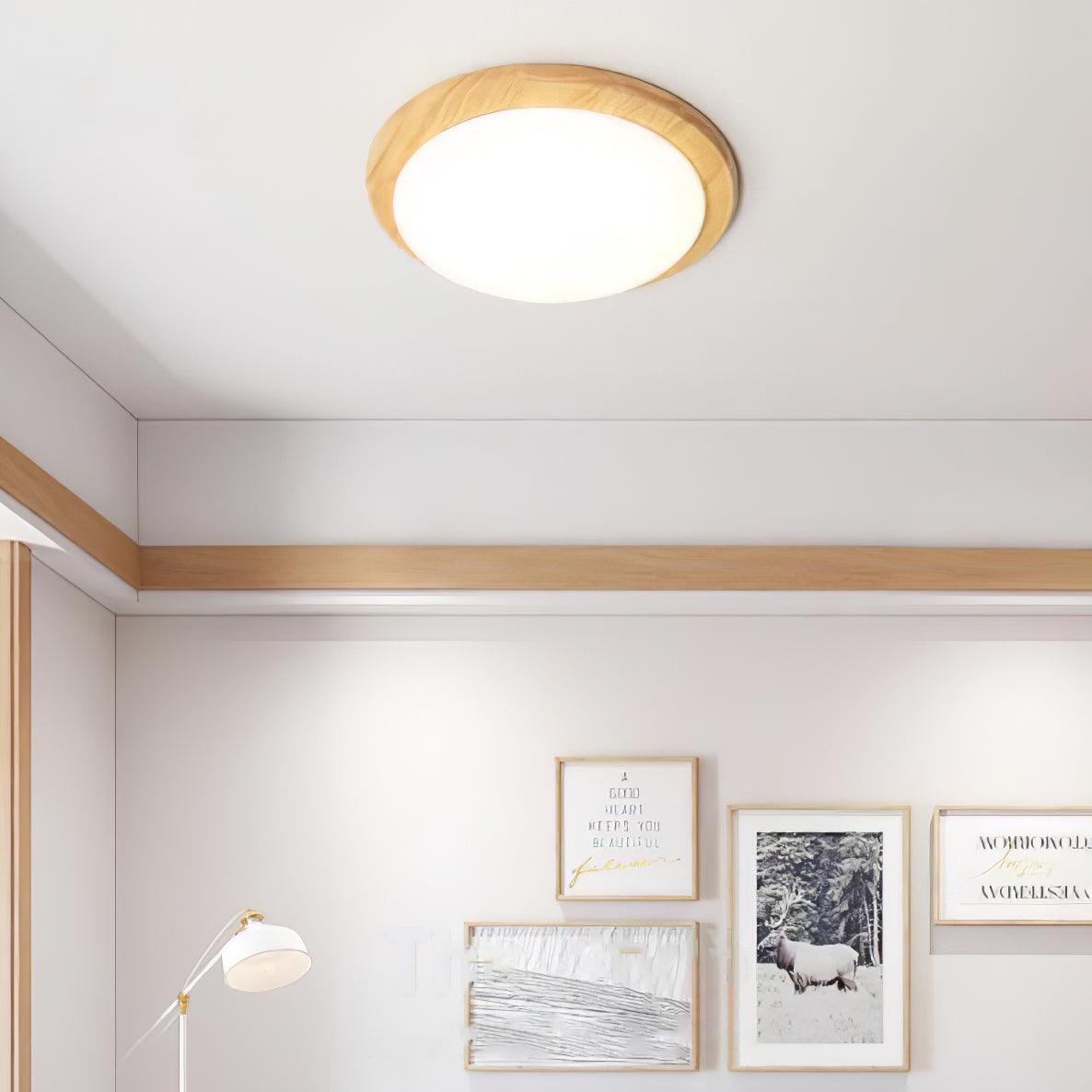 Myshae Moderne minimalistische plafondlamp van rubberhout