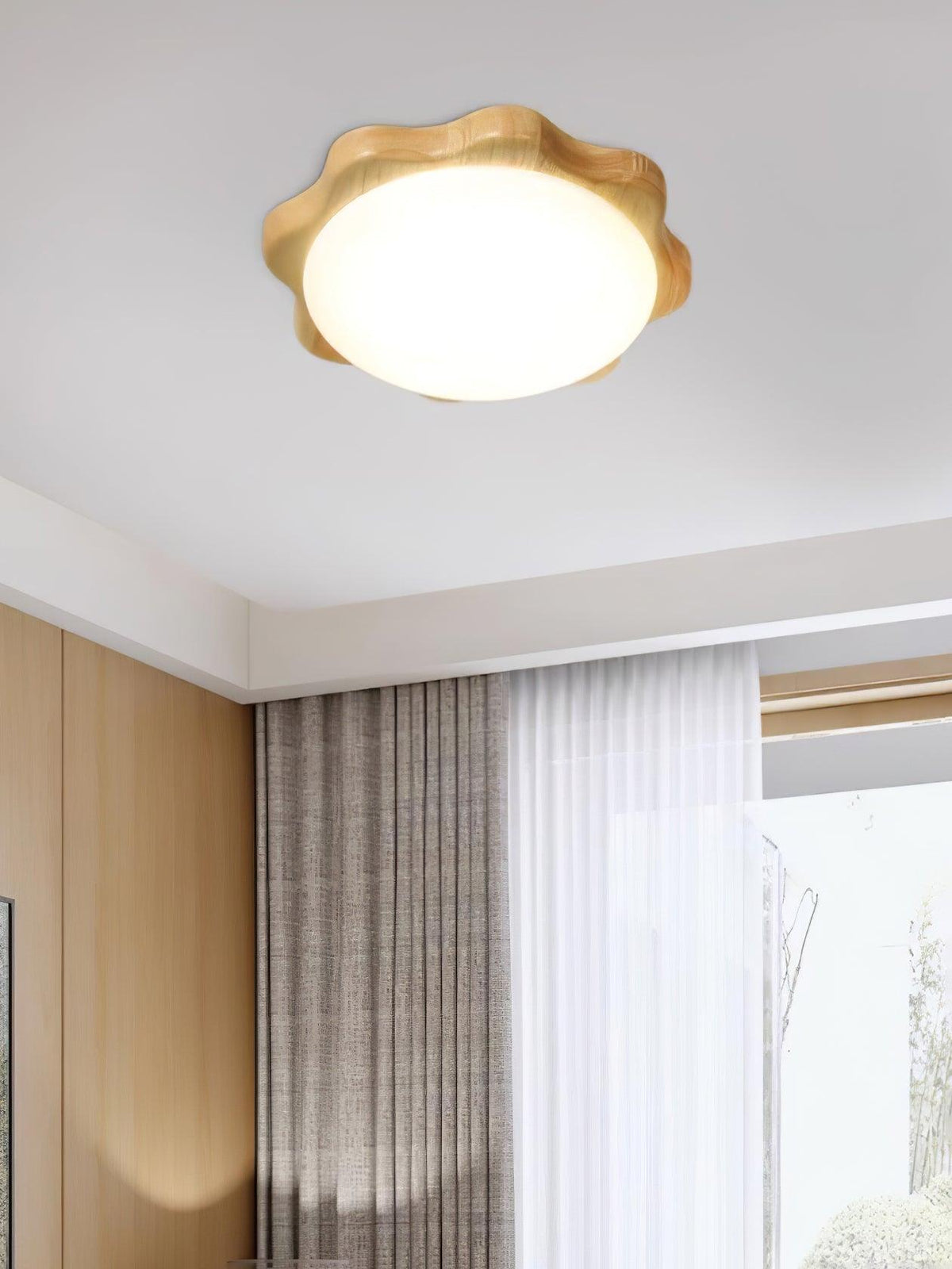 Myshae Moderne minimalistische plafondlamp van rubberhout