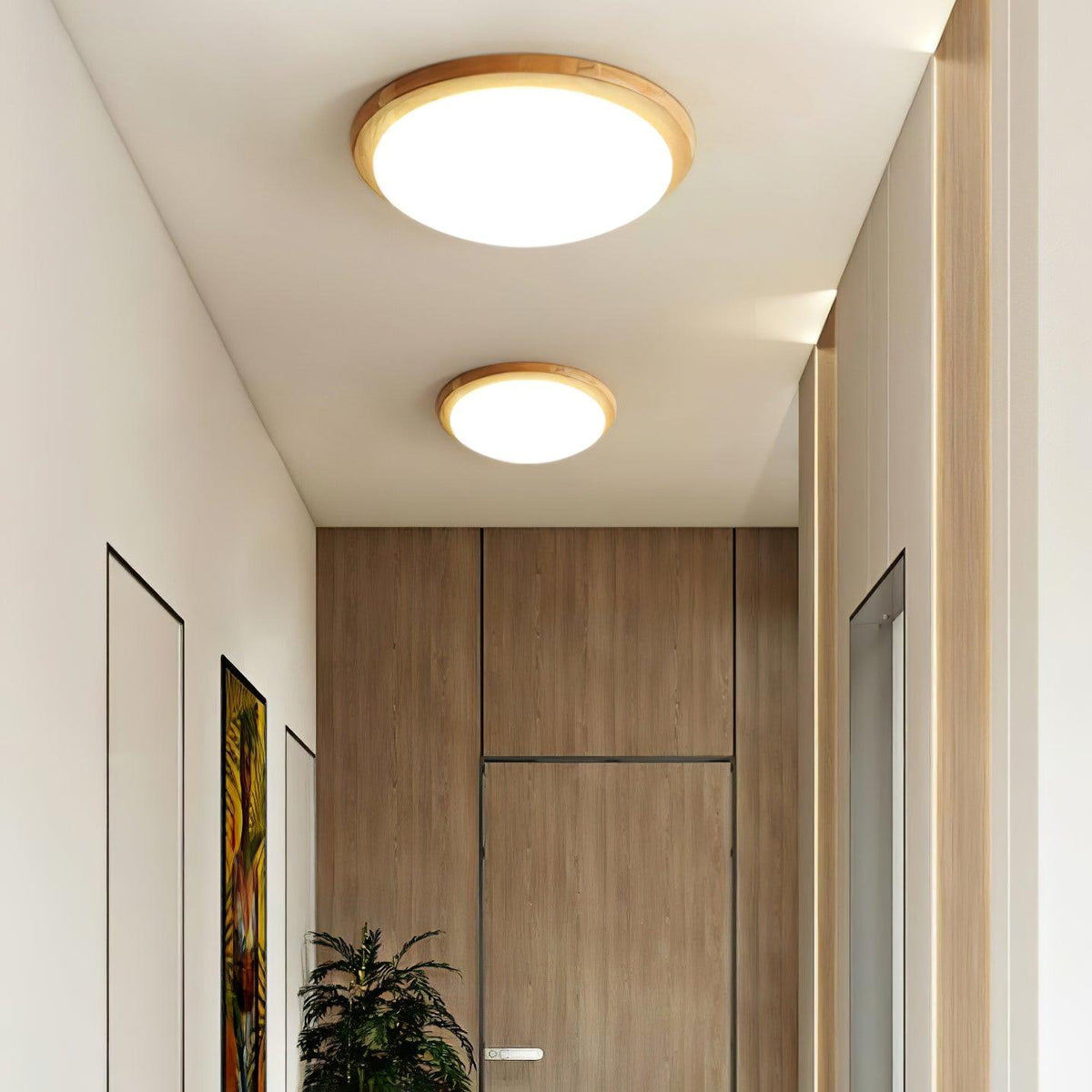 Myshae Moderne minimalistische plafondlamp van rubberhout