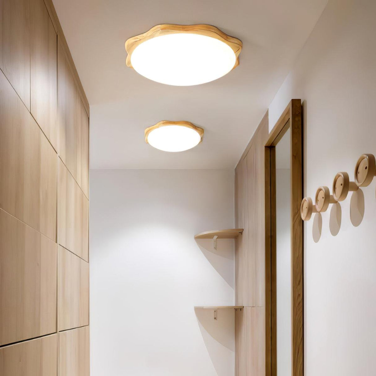 Myshae Moderne minimalistische plafondlamp van rubberhout