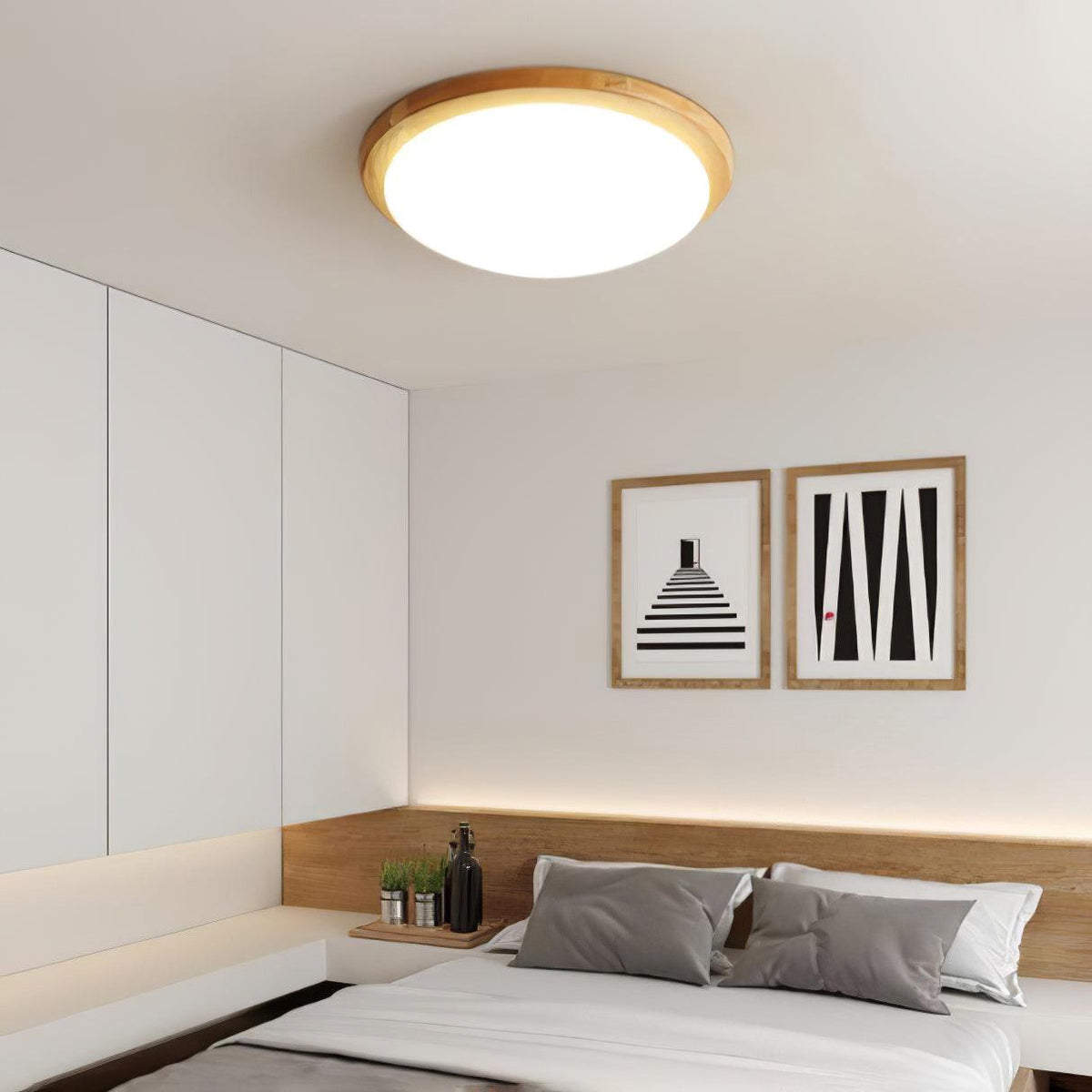 Myshae Moderne minimalistische plafondlamp van rubberhout