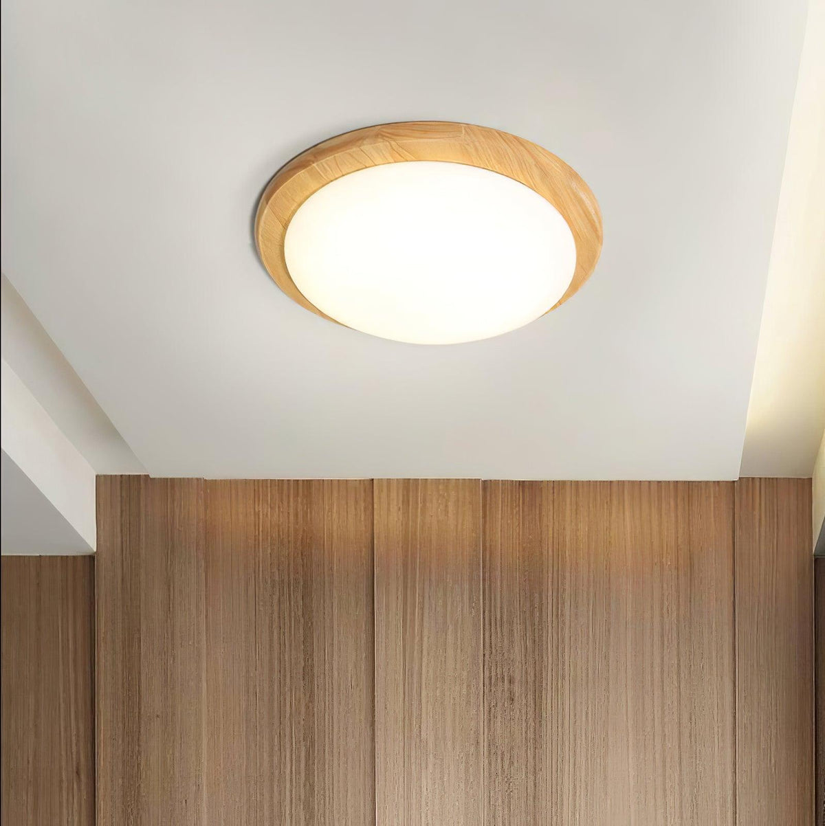 Myshae Moderne minimalistische plafondlamp van rubberhout
