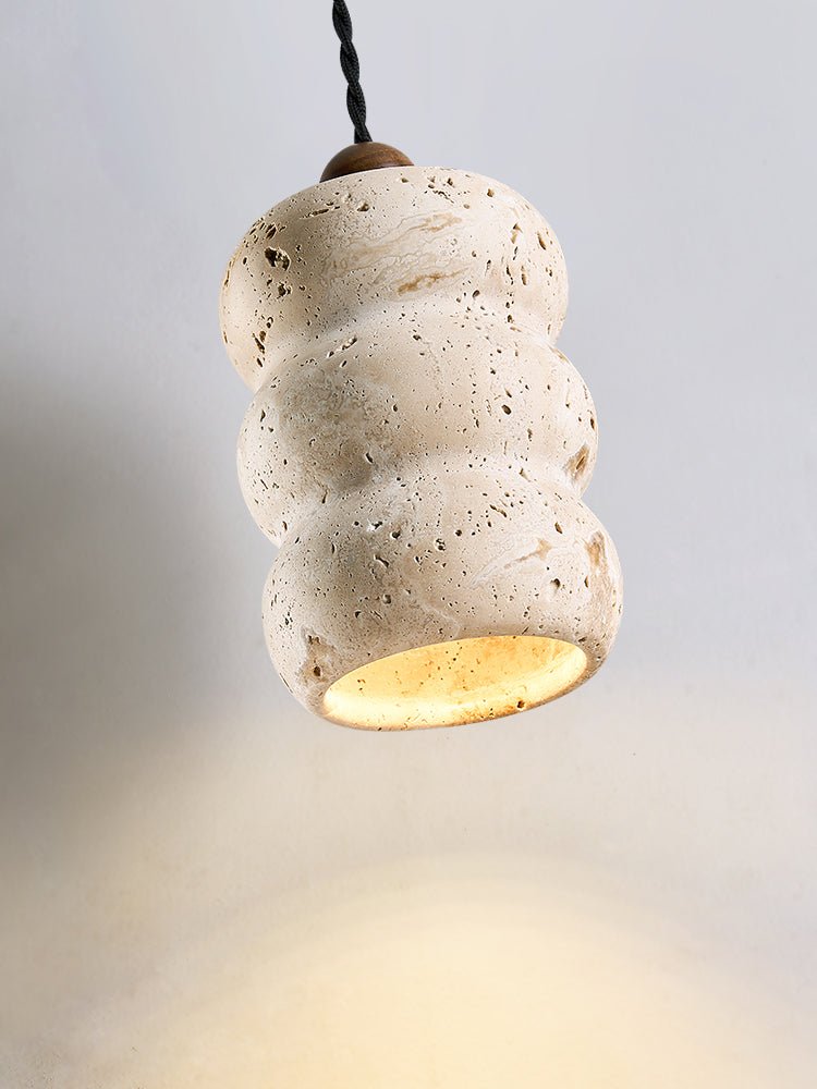 Bors Dune kiezelvormige Geel travertin hanglamp