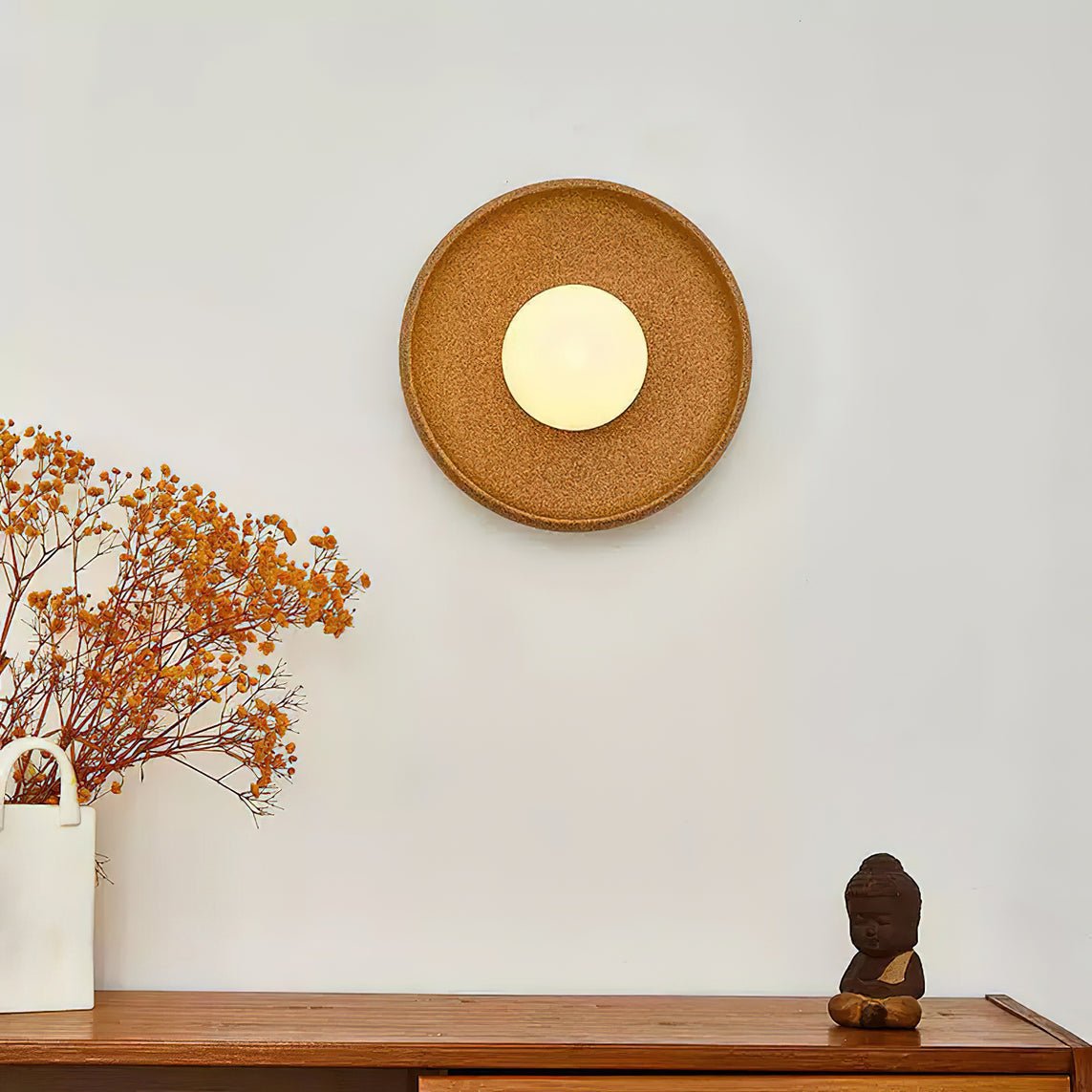 Civarir moderne minimalistische ronde wandlamp van glas en keramiek