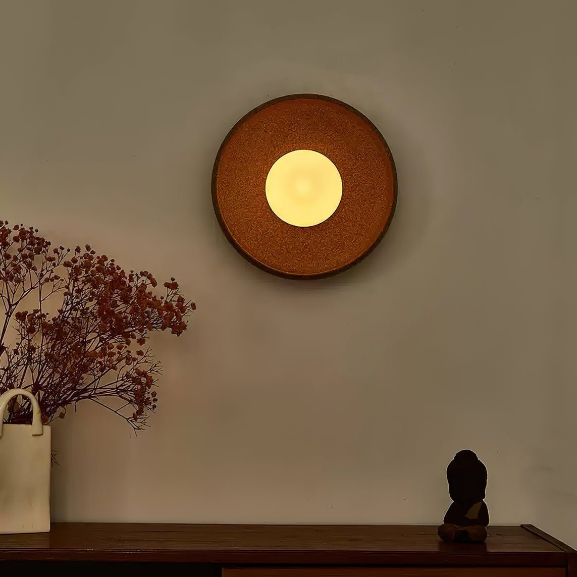 Civarir moderne minimalistische ronde wandlamp van glas en keramiek