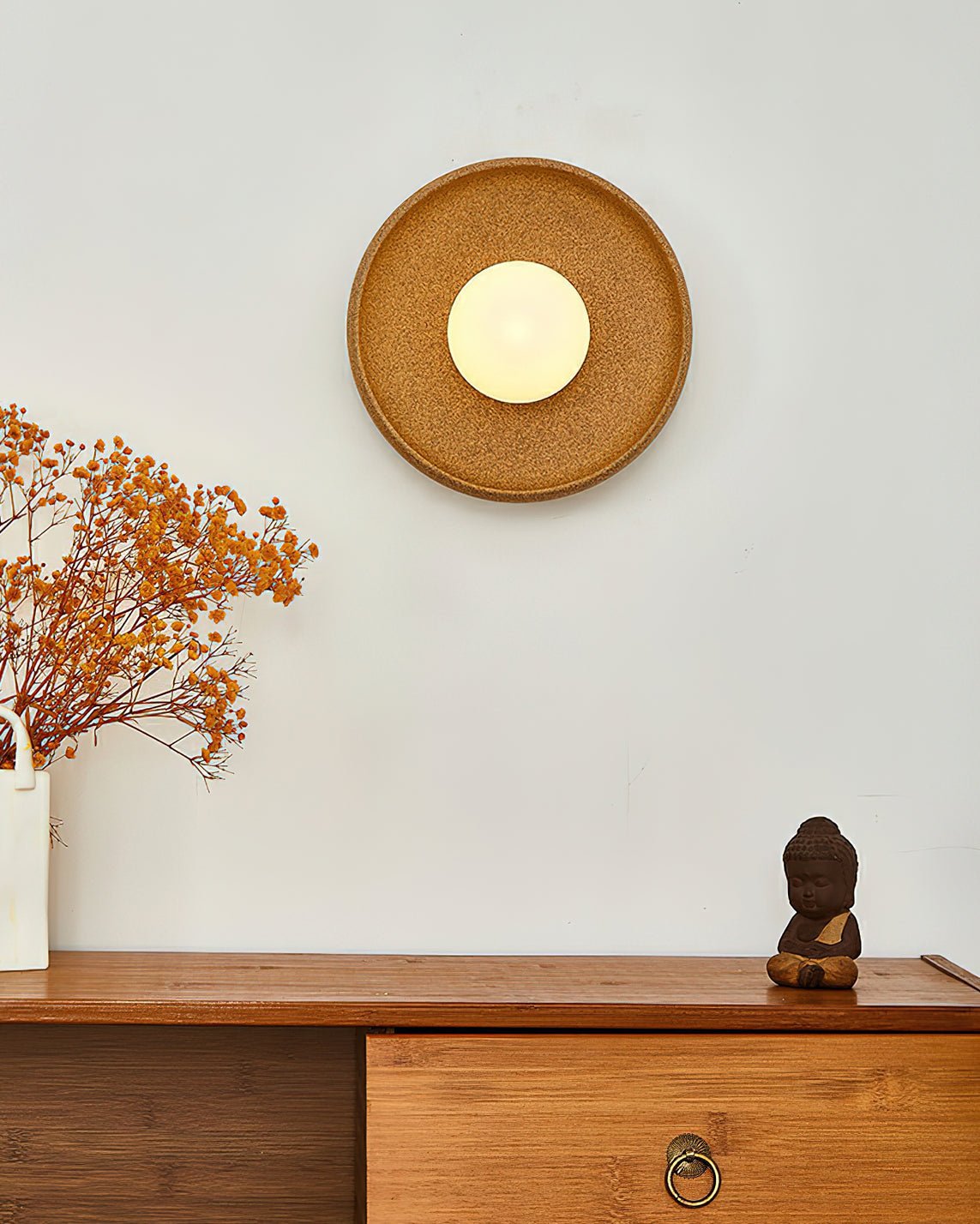 Civarir moderne minimalistische ronde wandlamp van glas en keramiek