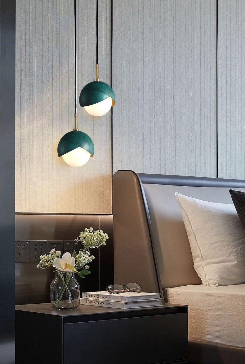 Jynara Hanglamp Messing genest opaal Bolvormig modern