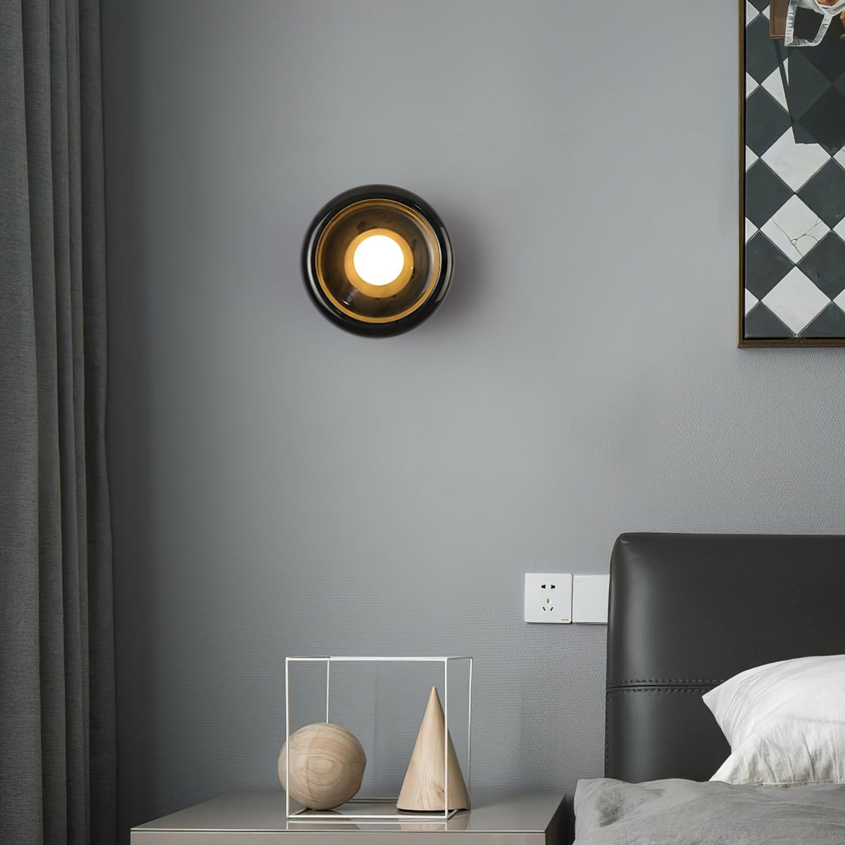 Molt Noordse kunst Jade marmer wandlamp