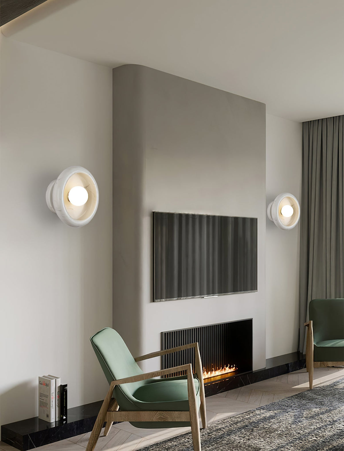 Molt Noordse kunst Jade marmer wandlamp