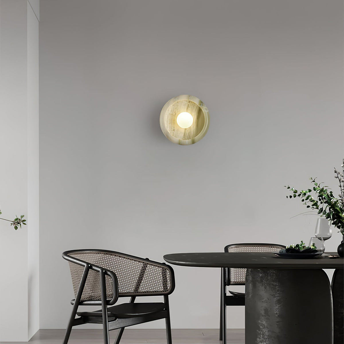 Molt Noordse kunst Jade marmer wandlamp