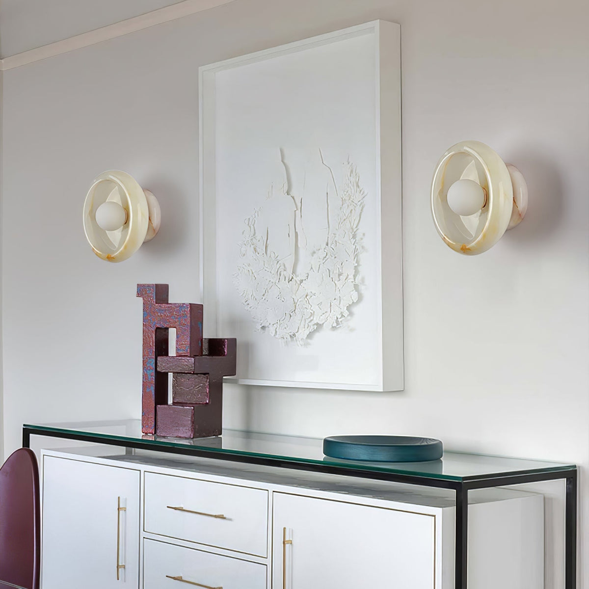 Molt Noordse kunst Jade marmer wandlamp