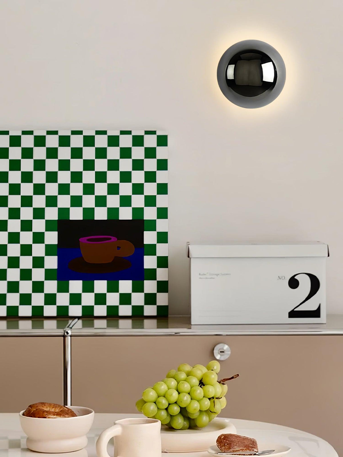 Virixy Moderne minimalistische wandlamp met bolvormige kap
