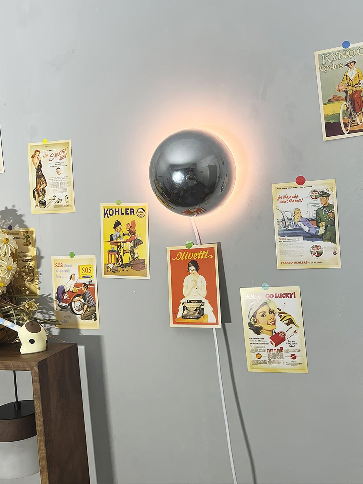 Virixy Moderne minimalistische wandlamp met bolvormige kap