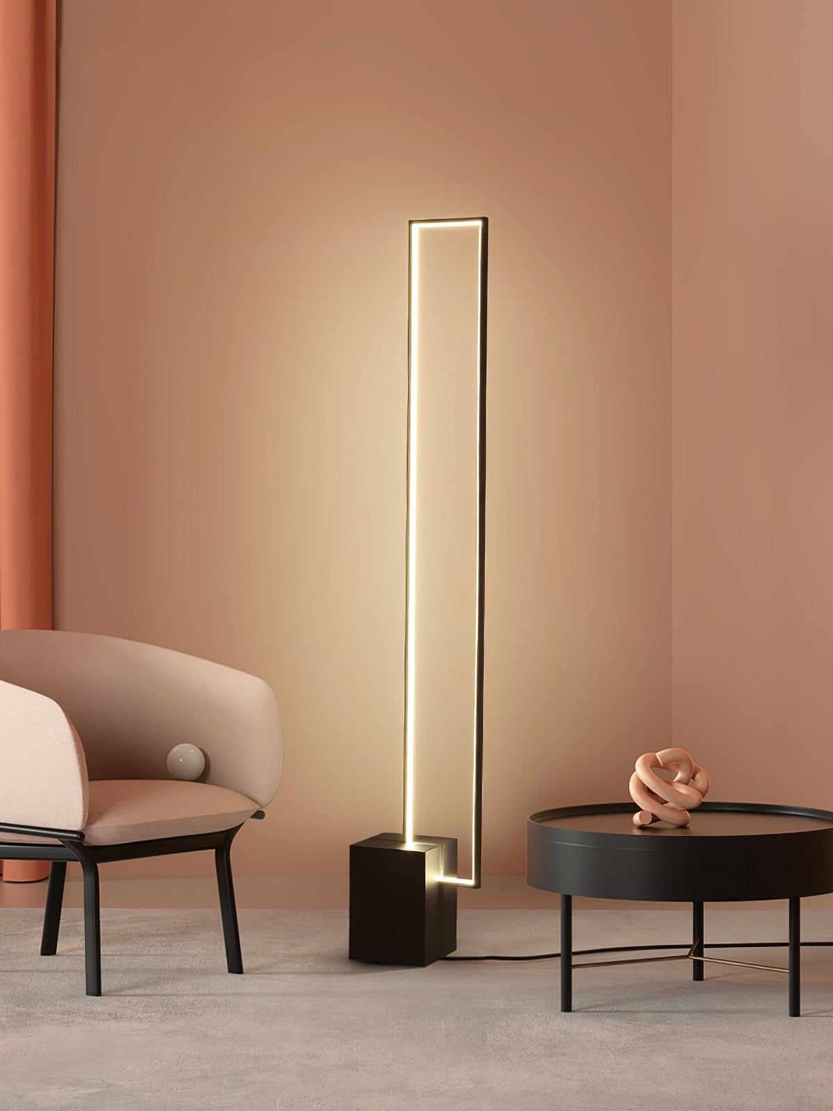 Keloza aluminium vloerlamp