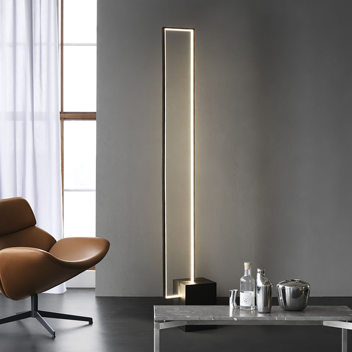 Keloza aluminium vloerlamp