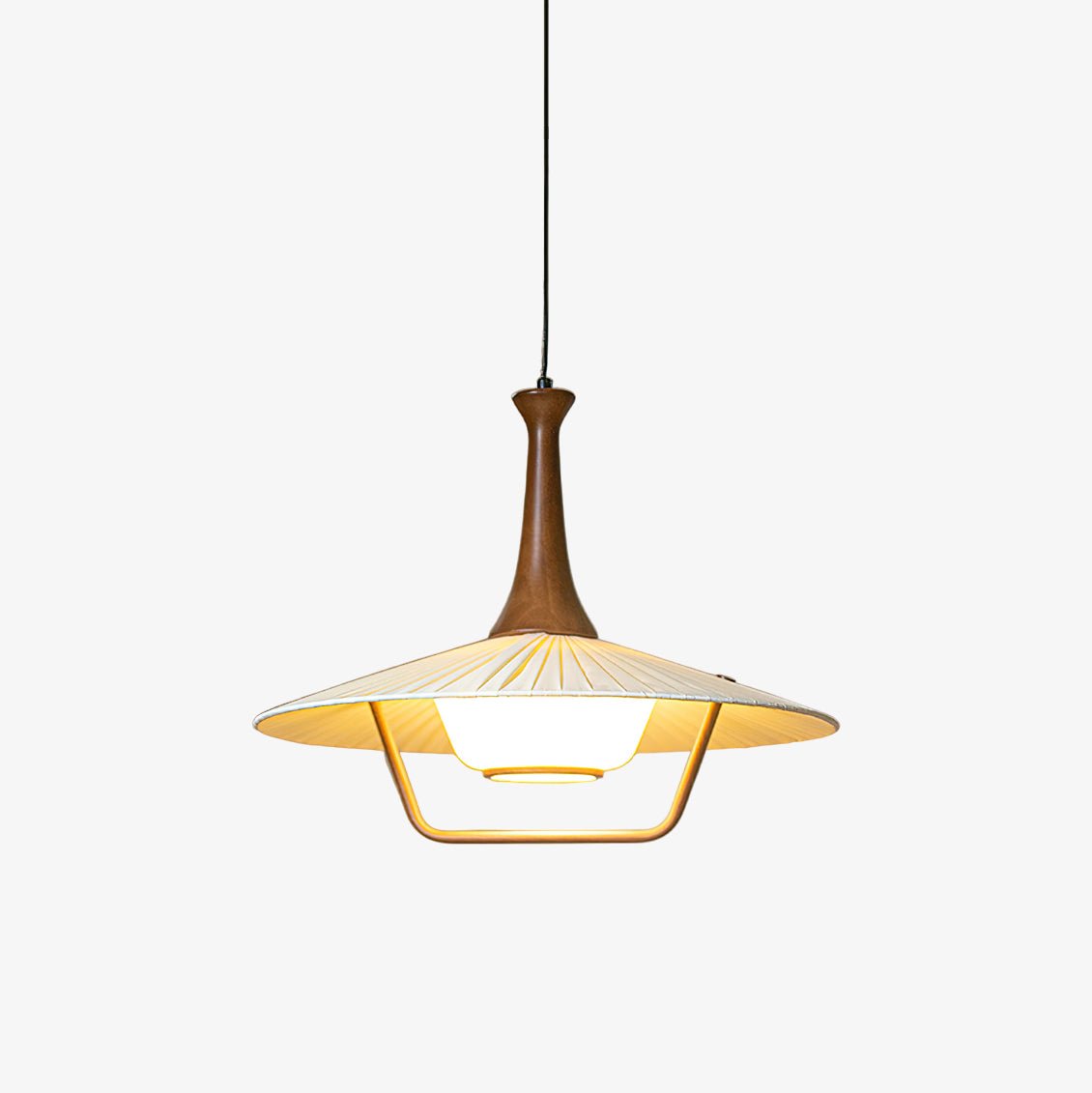 Mydorisra Traditionele klassieke hanglamp van textiel en hout