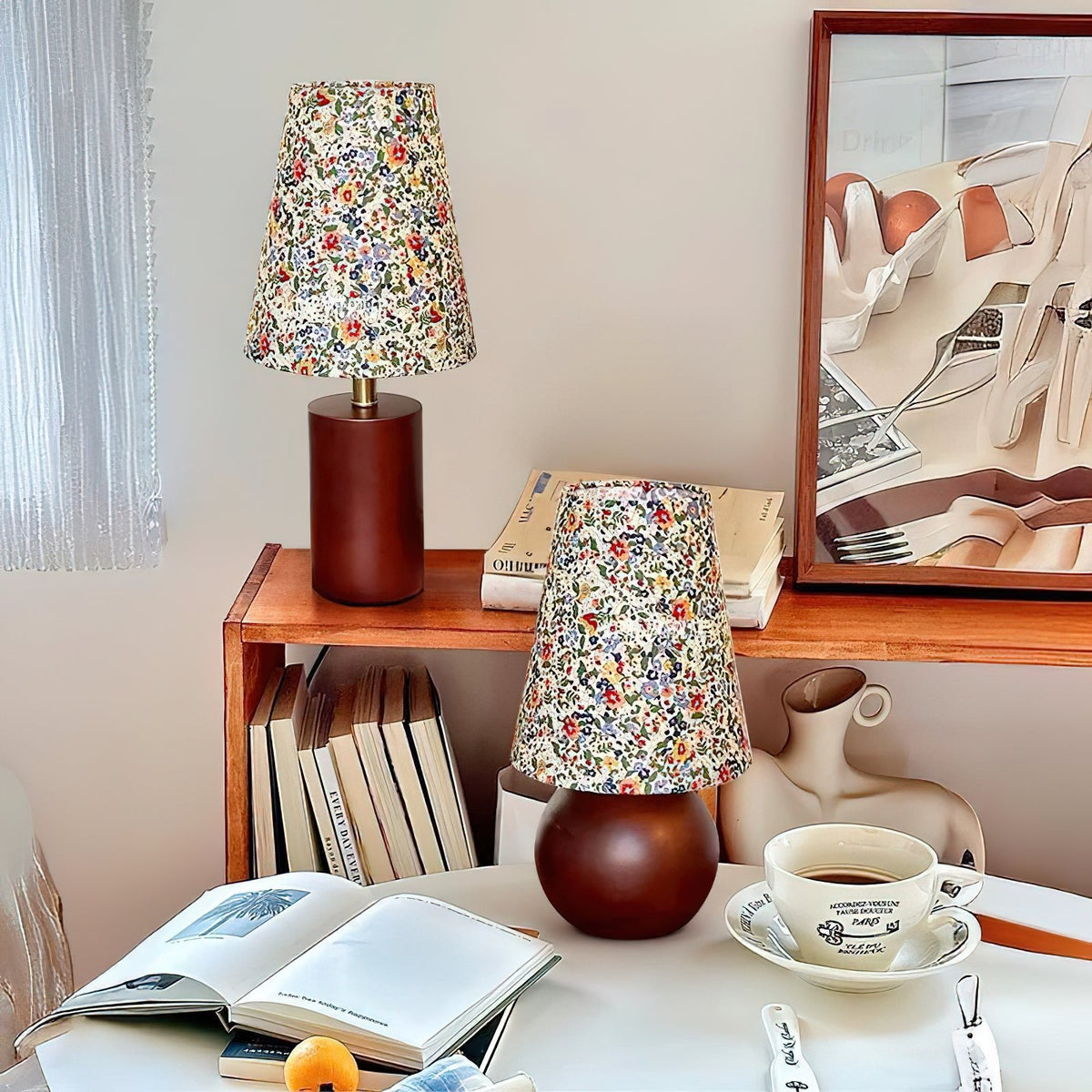 Elvivelia Vintage Houten tafellamp