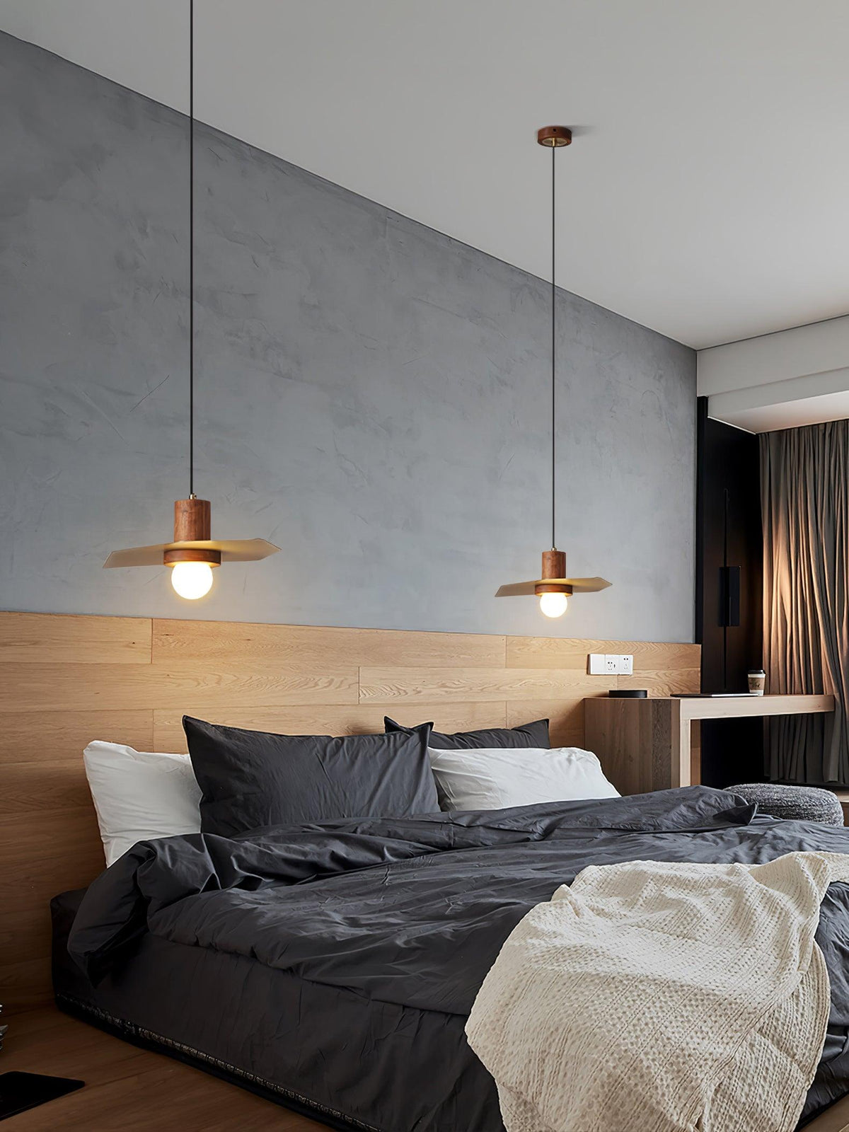 Elvoreria Premium Noordse kunst hanglamp van walnoothout