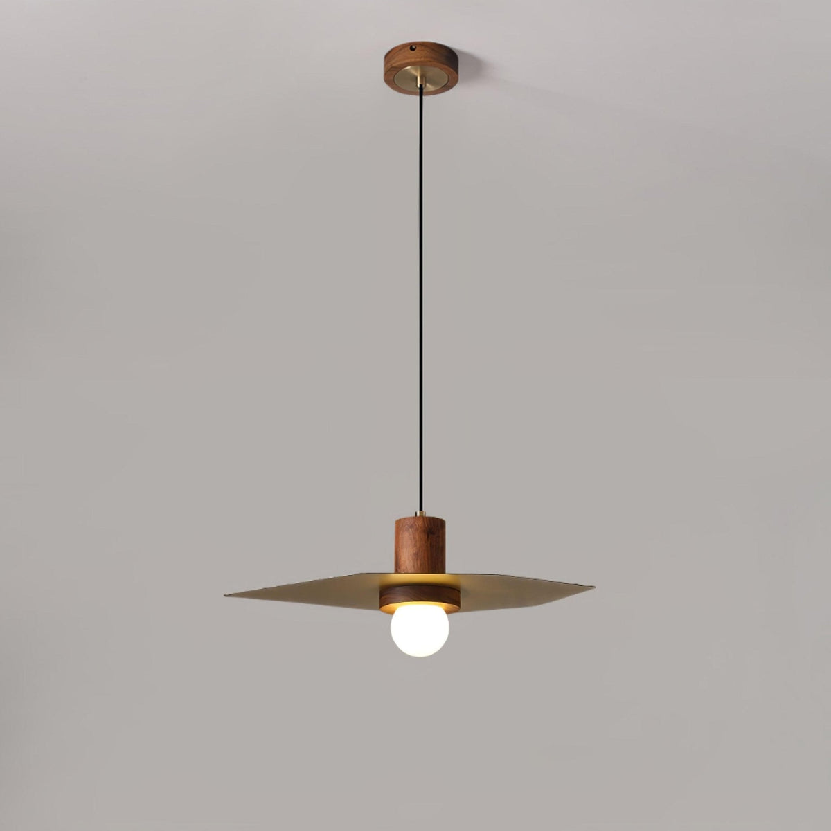 Elvoreria Premium Noordse kunst hanglamp van walnoothout