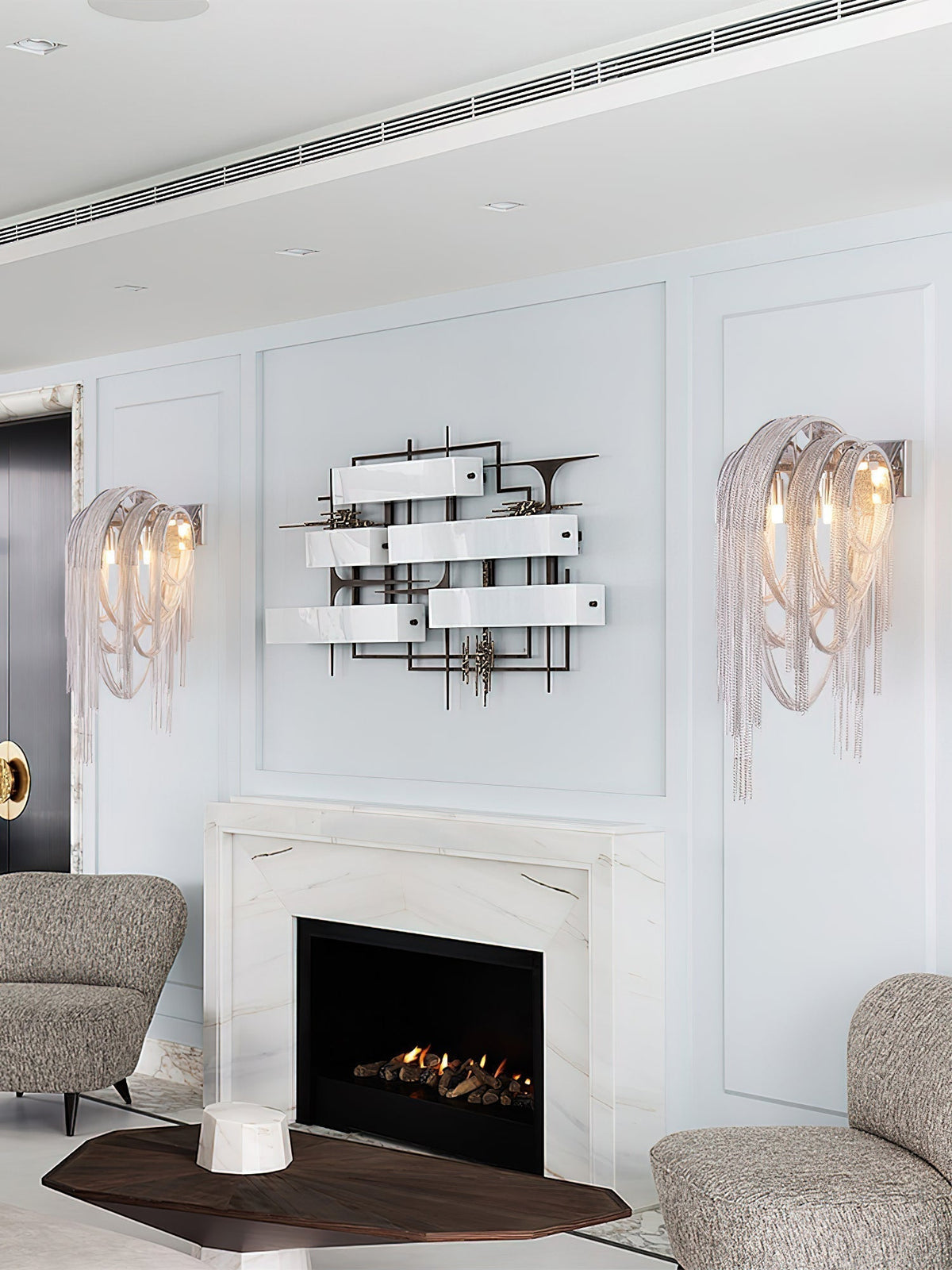 Chains Postmodern luxe Tassel wandlamp