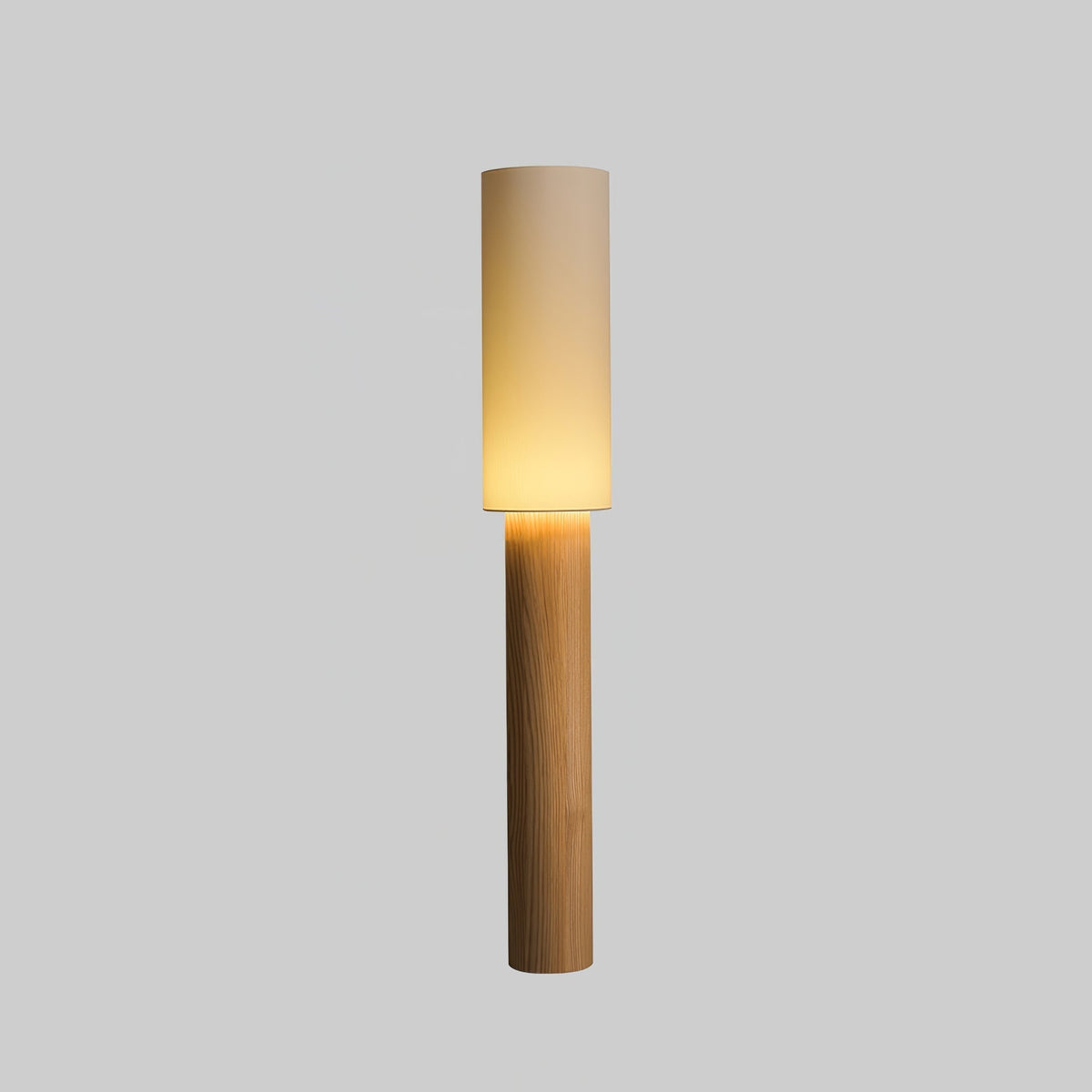 Uvynir Cylindrische houten vloerlamp