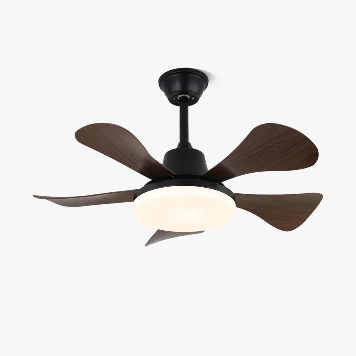 Aveline plafondventilator met verlichting van walnoothout
