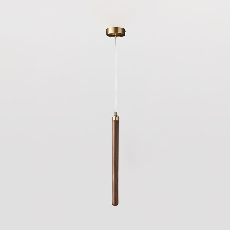 Kyoto walnoothout messing lineaire hanglamp