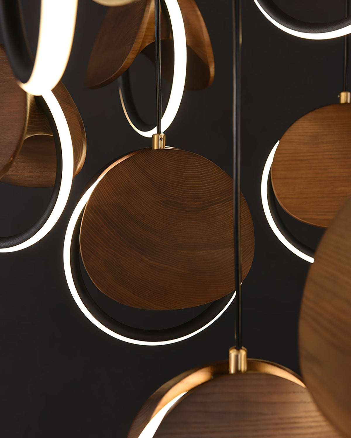 Avvelen Geometrische hanglamp van Hout