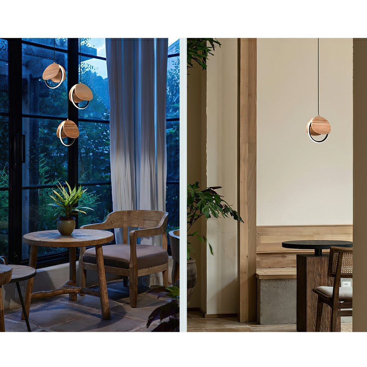 Avvelen Geometrische hanglamp van Hout