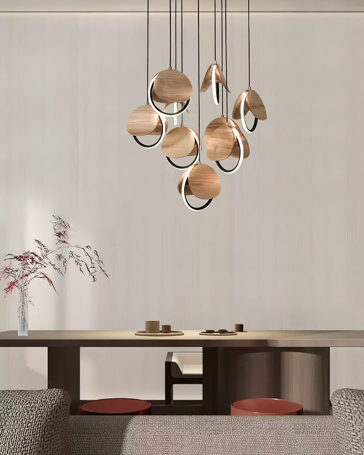 Avvelen Geometrische hanglamp van Hout