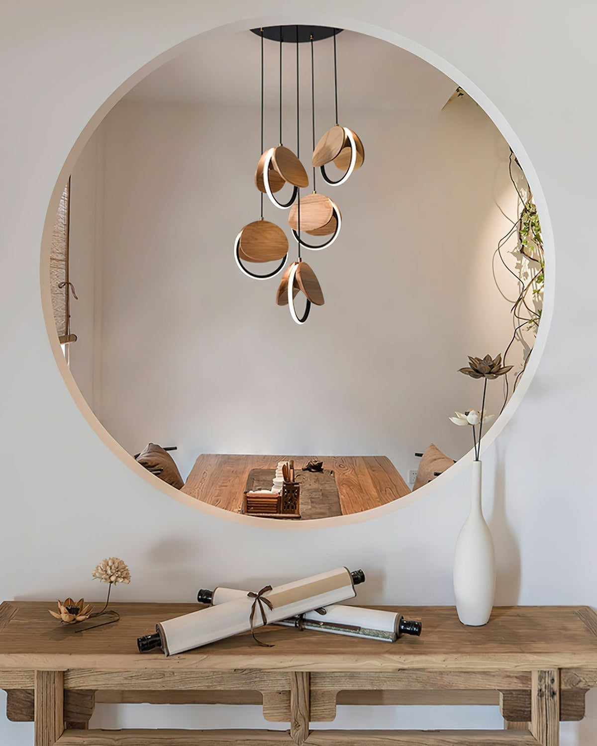 Avvelen Geometrische hanglamp van Hout