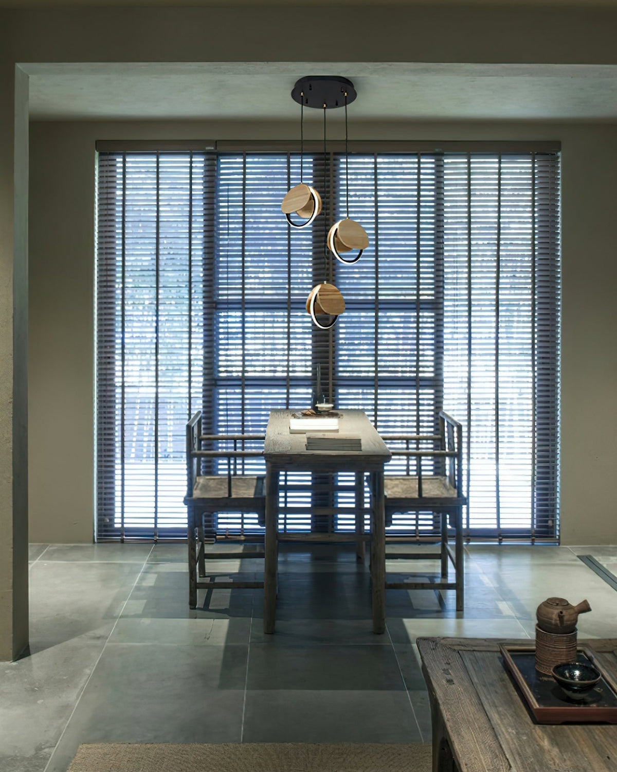 Avvelen Geometrische hanglamp van Hout